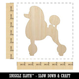 Standard Poodle Dog Solid Unfinished Wood Shape Piece Cutout for DIY Craft Projects - 1/4 Inch Thick - 6.25 Inch Size Sniggle Sloth