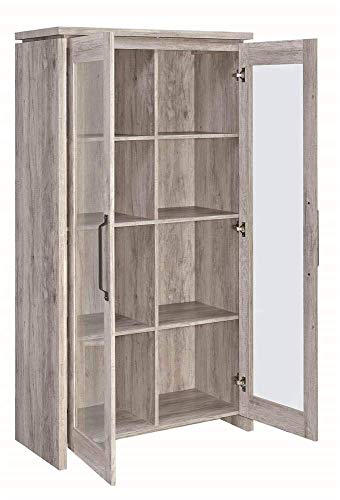 Coaster Home Furnishings Alejo 2-Door Tall Cabinet Grey Driftwood Coaster Home Furnishings