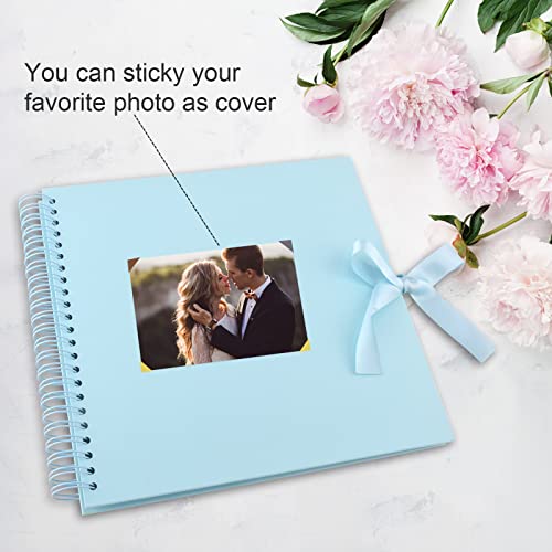 GOTIDEAL 12 x 12 Inch Scrapbook Album with 10 Metallic Markers,80 Pages Craft Paper Photo Album for Wedding and Anniversary, Family DIY Photo Album GOTIDEAL