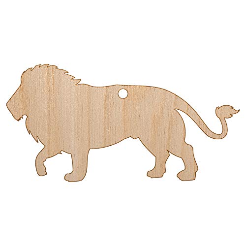 Lion Solid Unfinished Craft Wood Holiday Christmas Tree DIY Pre-Drilled Ornament Sniggle Sloth