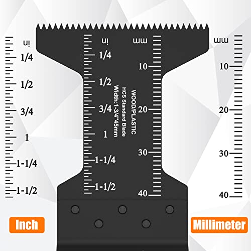 Kyoffiie 100Pcs Oscillating Saw Blades, 1-3/4" Quick Release Multi Tool Blades Kits Universal Oscillating Tool Blades Wood Plastic Multitool Blades - WoodArtSupply