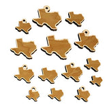 Texas State Silhouette Mini Wood Shape Charms Jewelry DIY Craft - 25mm (7pcs) - No Hole Sniggle Sloth