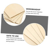 COHEALI 5pcs Board Wood Veneer Plywood Squares Wood Painting Slice Wood Cut Out Unfinished Wood Plaques Unfinished Basswood Thin Plywood Wood Decor COHEALI
