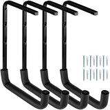 Locawaya Heavy Duty Garage Storage Hooks, Overhead Garage Storage Rack, 4 Pack Wall Mounted Ladder Hook, Utility Ceiling Hangers & Organizer for Locawaya