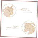 Vaguelly 12pcs Unicorn Chips Wooden Unicorn Slices Graffiti Wooden Slices Wood Plaque Wood Unicorn Crafts Nativity Ornaments Wooden Unicorn Shaped Vaguelly