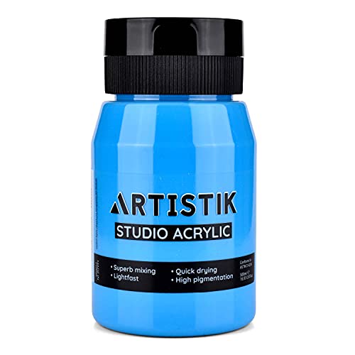 ARTISTIK Acrylic Paint 500 ml Tub - Acrylic Paints with High Pigment and Long-Lasting Brilliant and Vibrant Colors Professional & Amateur Painting - WoodArtSupply