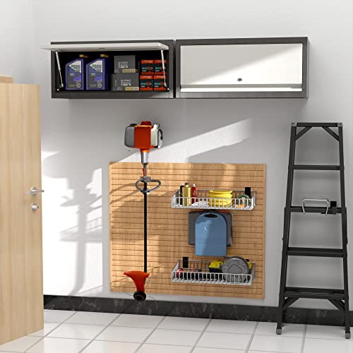 SUXXAN Metal Wall Cabinet with Up-flip Door,Wall-Mounted Locker for Garage Workshop Kitchen（one Cabinet - WoodArtSupply