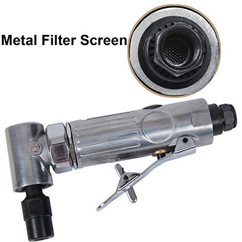 YELWAY 1/4" Angle Air Die Grinder, 20000 RPM, 90 Degree Angled Air Die Grinder, Edge Series Air Angle Die Grinder with 1/4-inch, Mini Air Angle Die YELWAY