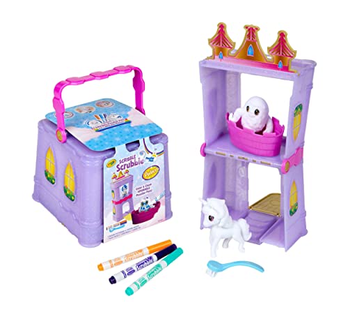 Crayola Scribble Scrubbie Peculiar Pets, Palace Playset with Yeti & Unicorn Toys, Kids Gifts for Girls & Boys, Ages 3, 4, 5, 6 Crayola