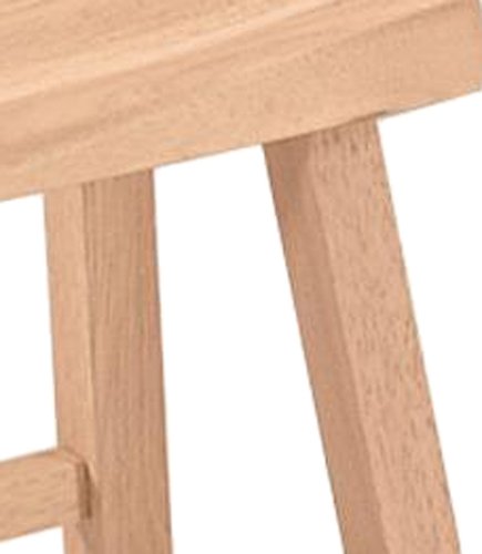 International Concepts 18-Inch Saddle Seat Stool, Unfinished IC International Concepts