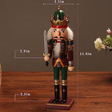 O-Toys Wooden Nutcracker Ornaments Christmas Decoration Figures Set Puppet Home Decor (12 Inch) O-Toys