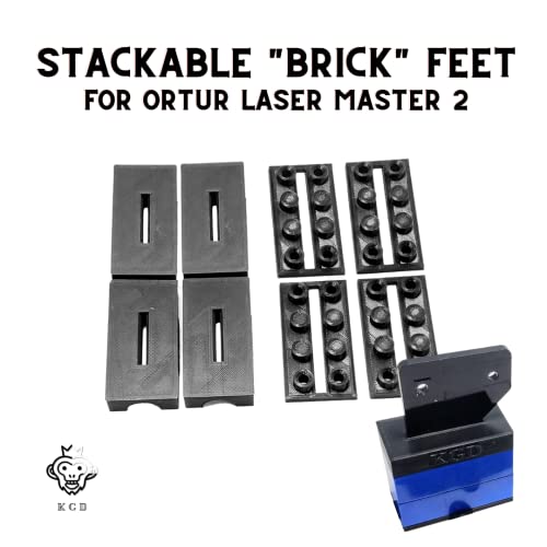 Stackable Laser Engraver Feet - Raise Your Laser Master 2 Using Popular Children's Stackable Bricks - Perfect for Rotary Accessories, Raised Cutting - WoodArtSupply