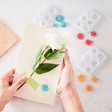 OIIKI 3PCS 3D Flower Resin Silicone Molds, Daisy Sunflower Flower Resin Casting Molds, DIY Resin Pendant Molds for Jewelry Making Necklace, Earrings, OIIKI