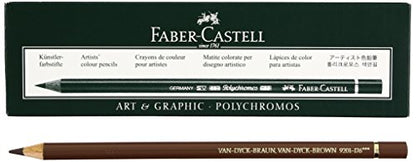 Faber Castel Polychromos Colored Pencils, 176, Wandyke Brown, Pack of 6