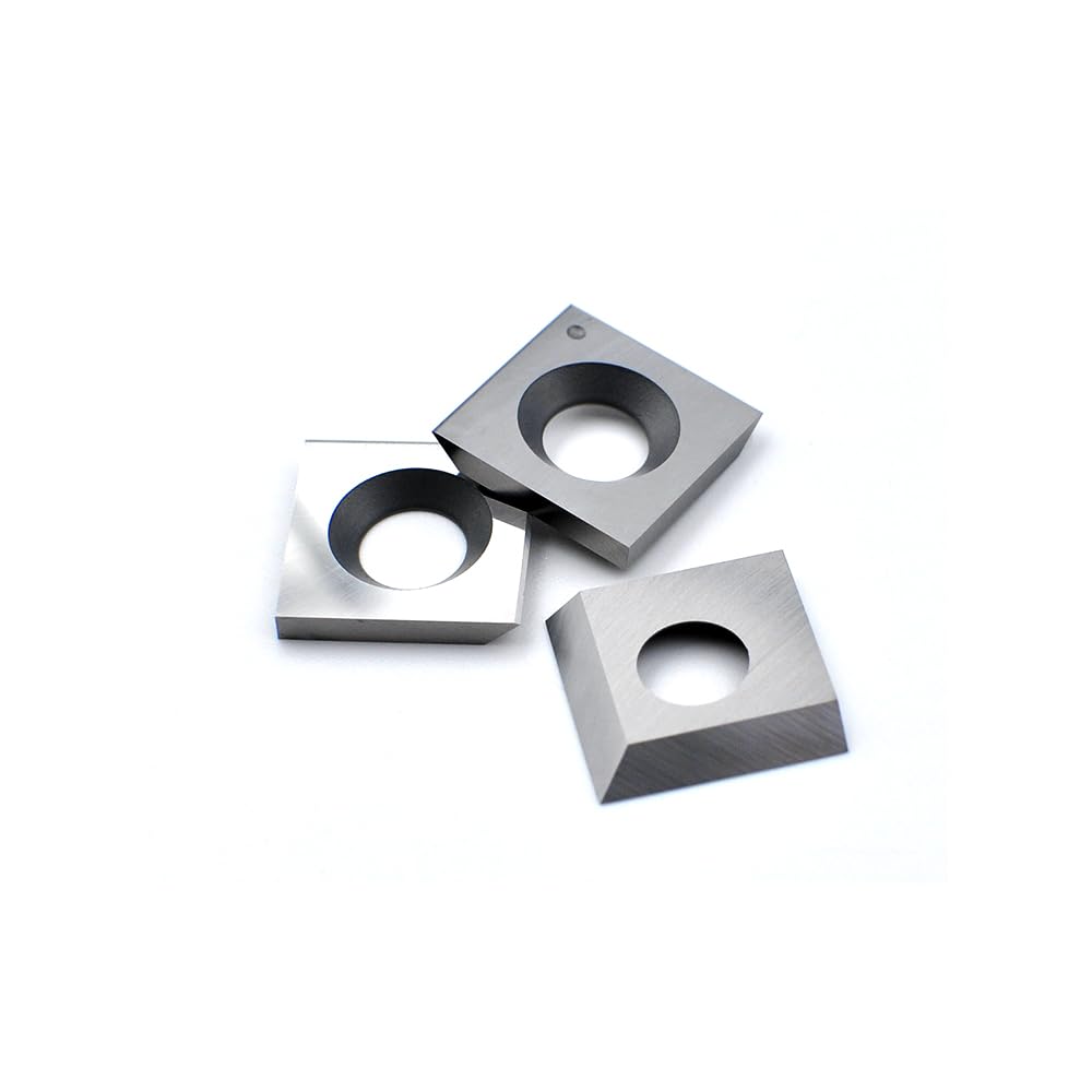 CDBP 14.3mm Square Carbide Inserts Cutters Knives with 2 Cutting Edge 14.3×14.3×2.0mm-50° for King Canada/Rikon/Cutech/Craftex/Magnum/WEN Spiral CDBP