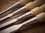 Stanley 1-16-791 Chisel-Set Sweetheart (4-piece), Silver/Tan Brown Stanley