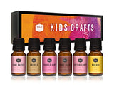 P&J Fragrance Oil Kids Crafts Set | Root Beer, Banana, Cake Batter, Bubble Gum, Smores, Cotton Candy Candle Scents for Candle Making, Freshie Scents, P&J Trading
