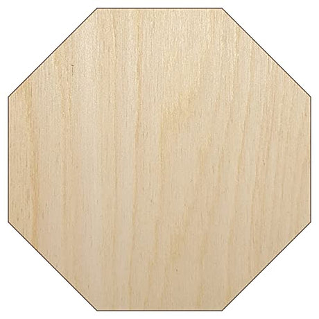 Octagon Solid Unfinished Wood Shape Piece Cutout for DIY Craft Projects - 1/8 Inch Thick - 6.25 Inch Size Sniggle Sloth