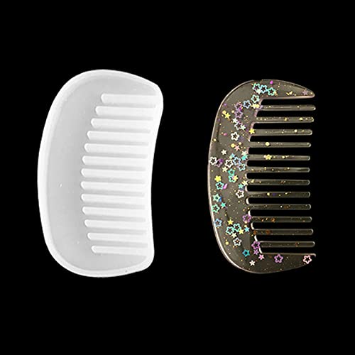 2Pcs Comb Silicone Molds for Epoxy Resin Hair Comb Resin Casting Mold Silicone Resin Jewelry Molds DIY-Craft Jewelry Making Craft Tool KUFptva
