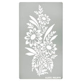 Aleks Melnyk No.273 Metal Stencil, Sunflower in a Bouquet with Wildflowers, Leaf Blossom, Small Stencil, 1 PC, Template for Wood Burning, Engraving, Aleks Melnyk