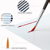 Transon 12pcs Small Detail Miniature Model Painting Brush Set Suitable for Acrylic Watercolor Gaouche Oil Painting TRANSON