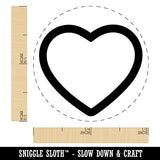 Heart Hollow Rubber Stamp for Stamping Crafting Planners - 1/2 Inch Mini WoodArtSupply