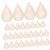 TEHAUX 30Pcs Wooden DIY Unfinished Wood Craft Mushroom Crafts for Kids Wooden Painting Crafts Figure peg Dolls Unfinished Wood Doll Wooden Mushrooms TEHAUX