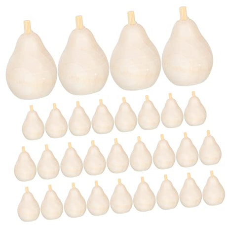 TEHAUX 30Pcs Wooden DIY Unfinished Wood Craft Mushroom Crafts for Kids Wooden Painting Crafts Figure peg Dolls Unfinished Wood Doll Wooden Mushrooms TEHAUX