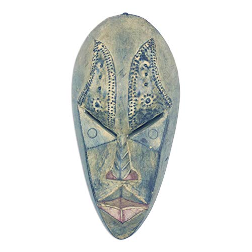 NOVICA Hand Carved African Wall Mask 'Brilliant Mind'