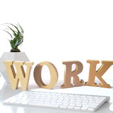 AOCEAN 6 Inch Designable Wood Letters Unfinished Wood Letters for Wall Decor Decorative Standing Letters Slices Sign Board Decoration for Craft Home AOCEAN