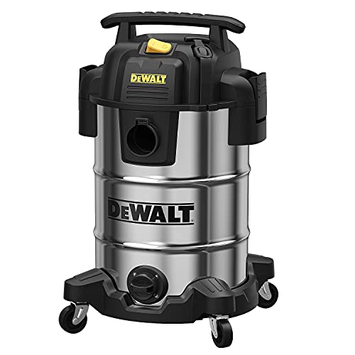 DeWalt DXV08S Wet/Dry Vacuum 8 Gallon 4 Peak HP, Stainless Steel, Silver - WoodArtSupply