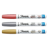 SHARPIE Paint Marker, 3-Count, Metallic Assorted, 3 count SHARPIE