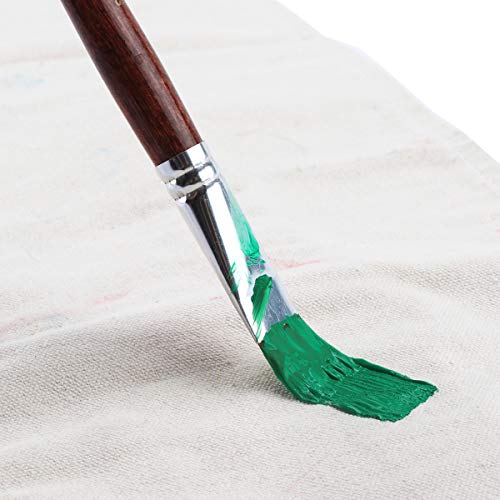 Transon Flat Paint Brush Set 7pcs for Acrylic Watercolor Gouache Oil and Body Painting TRANSON