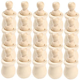 Kisangel 60 pcs Wooden Man Unfinished People Unfinished peg Doll Wooden People Doll Blank Wooden Dolls Wooden Angel Dolls kidcraft playset Unfinished Kisangel