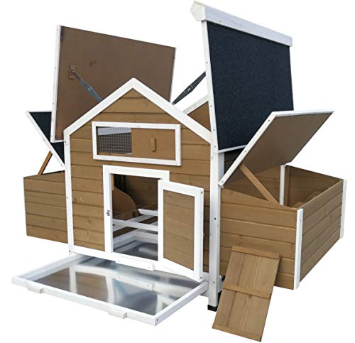 ChickenCoopOutlet Wood Chicken Coop Backyard Hen House 4-8 Chickens with 6 Nesting Box New ChickenCoopOutlet
