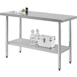 Nexel WB7230SS Stainless Steel Worktable With Under shelf, 72"W x 30"D x 35"H Nexel