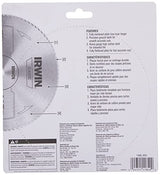 IRWIN Tools Classic Series Steel Corded Circular Saw Blade, 7 1/4-inch, 140T, .087-inch Kerf (11840) Irwin Tools