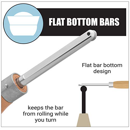 Savannah 3 Piece Carbide Mini Turning Tool Set with Flush Fit Comfort Grip Hardwood Handles | Steel Riveted Ferrules and 2 ea Round 2 ea 4 inch Savannah