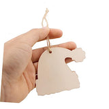 ABOOFAN 50 Pcs Wood Trim Woodsy Decor Christmas Decor Christmas Hanging Santa Hat Christmas Wood Shaped Unfinished Wooden Santa Hat Christmas Pendant ABOOFAN