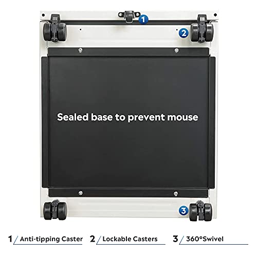 DEVAISE 2-Drawer Mobile File Cabinet with Lock, Commercial Vertical Cabinet, White DEVAISE