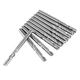 End Mill Bits 10 Pcs 1/8” Shank Single Flute End Mills Drill Bit Tool Tungsten Carbide CNC Router Milling Bits for Wood Aluminum Steel PCB PVC Yosoo Health Gear