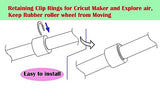 Retaining Clip Rings Compatible with Cricut Maker and Explore air, Keep Rubber Roller Wheel from Moving, Rubber Roller Resolution for Cricut Maker Crvicv