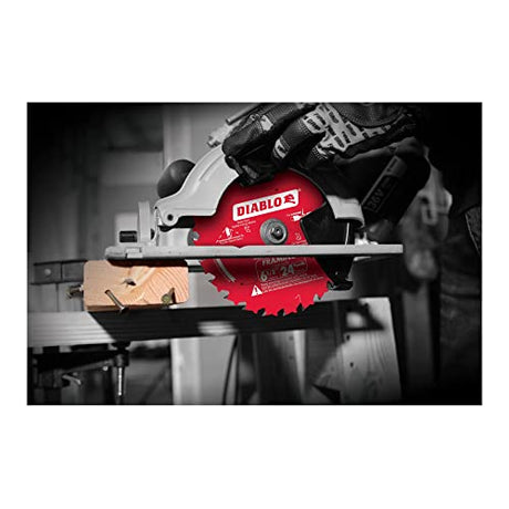 Freud D0624X Diablo 6-1/2-Inch 24-Tooth ATB Framing Saw Blade 5/8-Inch Arbor (4 Pack) Diablo