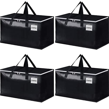 EpicTotes Extra Large Tool Bag-Moving Bags with Zipper, Carrying Handles and Tag Pocket-Moving Supplies for Space Saving-Totes - for Storage, Camping EpicTotes
