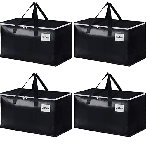 EpicTotes Extra Large Tool Bag-Moving Bags with Zipper, Carrying Handles and Tag Pocket-Moving Supplies for Space Saving-Totes - for Storage, Camping - WoodArtSupply