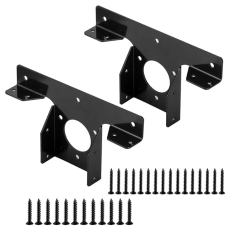 Heavy Duty Pergola Brackets, 2 Pcs Pergola Corner Brackets, 3-Way Pergola Extension T Brackets Adjustable, for 4x4" (Actual Size: 3.5x3.5") Post Xingwenhao