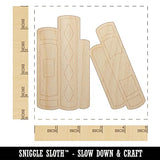 Books in a Row Reading Library Unfinished Wood Shape Piece Cutout for DIY Craft Projects - 1/4 Inch Thick - 4.70 Inch Size Sniggle Sloth