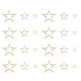 EXCEART 200pcs Star Shape Unfinished Wood Pieces Wooden Hollow Star Embellishments Cutouts Wooden Frames Pendant DIY Craft Jewelry Making Charms EXCEART