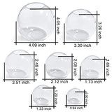 RESINWORLD Set of 4", 3", 2.5", 2", 1.7", 1.3", 0.9" Clear Silicone Sphere Molds, Large 3D Seamless Sphere Silicone Molds for Resin Casting, Round ResinWorld