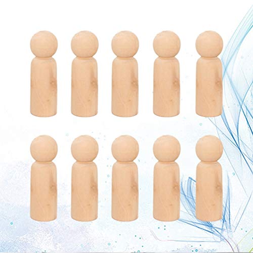 Healifty 10pcs Wood Puppets Dolls Blank Wooden Unfinished Dolls Woodsy Decor Wooden Dolls Decoration for Home Toys Dolls Wood Decor Unfinished DIY Healifty